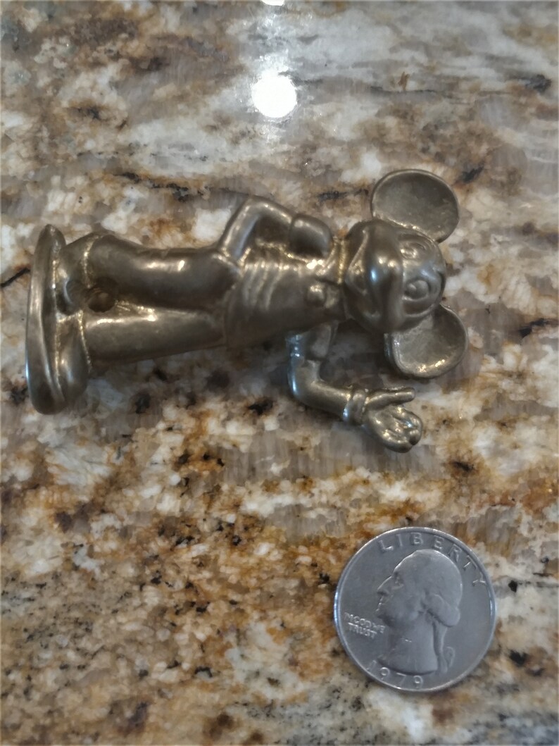Mickey Mouse Figure/mickey Mouse Brass Figure / Brass Figures | Etsy