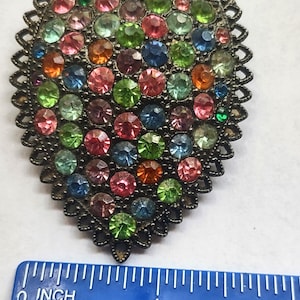 Antiker Kleiderclip / Antiker Schmuck / Kleiderclip / Strass-Kleidclip / großer Kleiderclip / Statement Brosche / Statement Schmuck