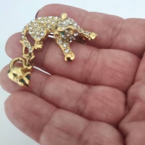 Cat And Mouse Brooch / Pin / Rhinestone Cat Brooch / Pin / Cat Brooch / Pin / Rhinestone Brooch / Pin / Figural Brooch / Pin / Cat Items