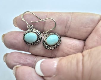 Turquoise Earrings/ Turquoise Jewelry/ Small Earrings / Small Silver Earrings/ / Brighton Earrings / Brighton Jewelry/ Sterling  Earrings