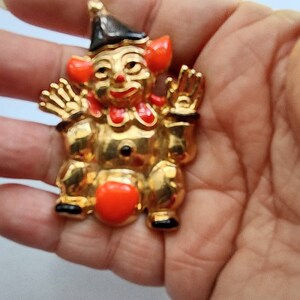 Spilla da clown Elle / Spilla Elle / Spilla / Spilla di design // Gioielli da clown / Articoli da clown / Spilla da clown in oro / Spilla / Spilla firmata / Spilla