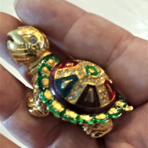 Turtle Brooch / Pin / Turtle Jewelry / Turtle Brooch / Pin / Rhinestone Brooch / Pin / Figural Brooch / Pin /Rhinestone Jewelry