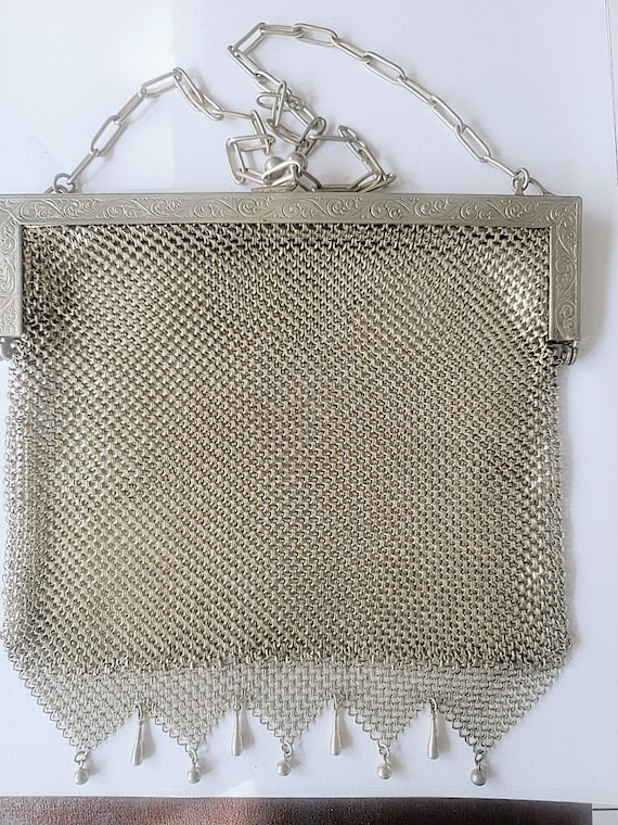 German Silver Purse/ Antique Purse / German Silve… - image 1