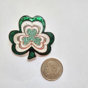 Shamrock Brooch / Pin / Napier Shamrock Brooch / Pin / Ireland Items/ St Patrick&#39;s Brooch/ Pin / Irish Items/ Shamrock Jewelry/