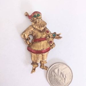 Vintage Santa Brooch / Pin / Old Fashioned Santa Brooch / Pin / Santa Brooch / Pin / Christmas Brooch / Pin / Vintage Santas / Santa Items image 1