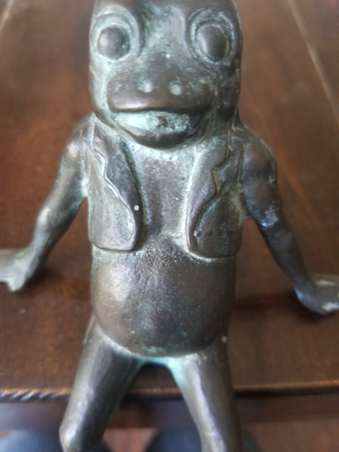 Bronze Frog Figure / Bronze Frog / Bronze Figure / Patina Etsy