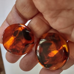 Boucles d&#39;oreilles tortue / Bijoux tortue / Articles tortue / Grandes boucles d&#39;oreilles percées / Grandes boucles d&#39;oreilles / Boucles d&#39;oreilles rondes / Boucles d&#39;oreilles percées