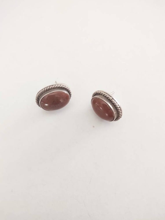 Carnelian Earrings/ Solid Silver Earrings / Carne… - image 2