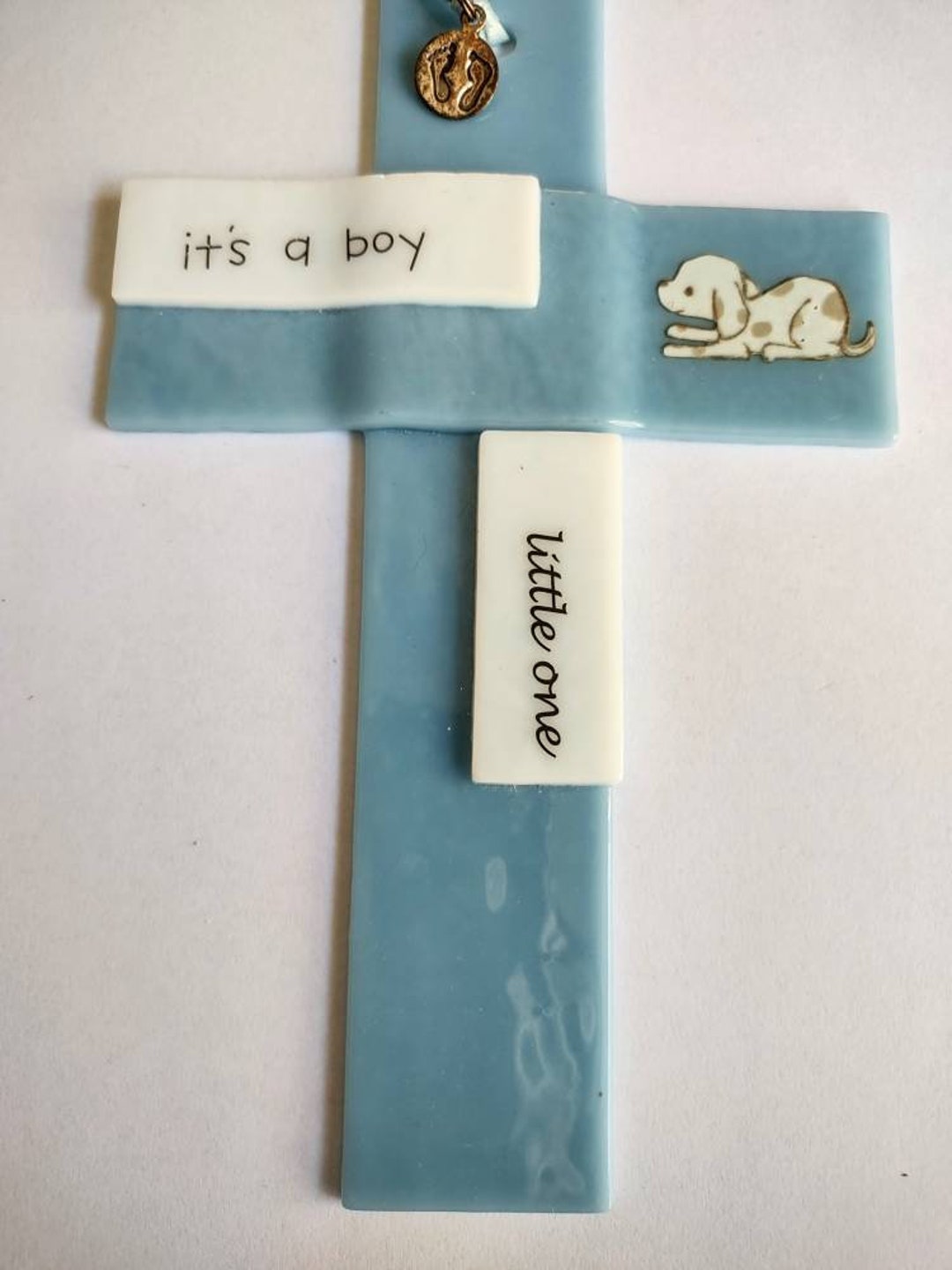 Baby Boy Gift/ Baby Wall Decor / Blue Cross / Baby Boy Decor / Etsy