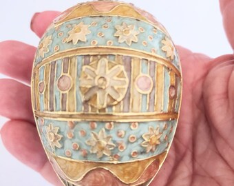 Closionne Egg Box/ Cloisonne Egg / Easter Egg / Easter Decor / Cloisonne Items / Easter items / Easter Basket Items /  Trinket Box