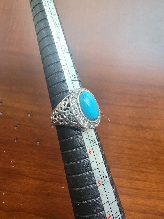 Turquoise Ring / Filigree Silver Ring/ Turquoise Jewelry/ Silver Turquoise Ring / Sterling Jewelry / Filigree Jewelry/ Silver Ring