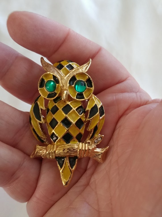 Large Owl Brooch /Pin/ Owl Brooch / Pin/ Owl Jew