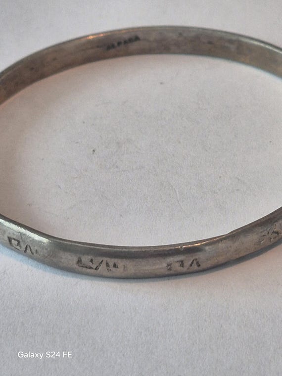 Sterling Bangle/ Silver Bangle/ Silver Bracelet / Sterling Bracelet / Sterling  Jewelry / 925 Bangle/ Mexico 925 Bangle/ Mexico Items View 2