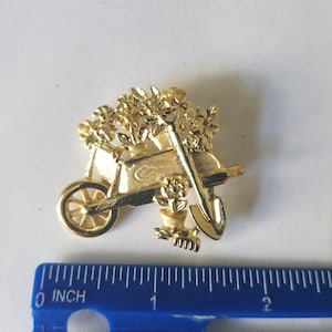 Garden Brooch / Pin / Gold Garden Brooch / Pin / AJC Brooch / Pin / Designer Garden Brooch / Pin / AJC Jewelry / Garden Items  Floral Brooch