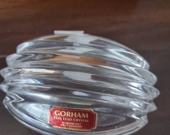 Gorham Crystal Egg / Gorham Egg / Gorham Items / Easter Egg / Full Lead Egg / Trinket box / Glass Box / Glass Crystal Box / Easter Items