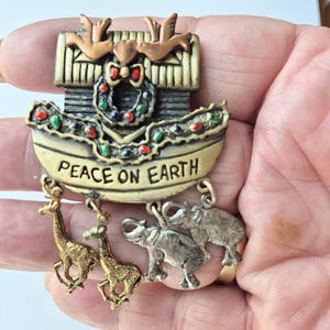 Arche Noah Brosche / Pin / Arche Noah Schmuck / Religiöse Brosche / Pin / Charm Brosche / Pin / Weihnachtsbrosche / Pin / Religiöse Gegenstände