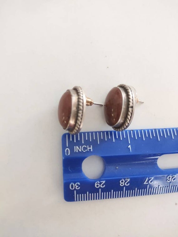 Carnelian Earrings/ Solid Silver Earrings / Carne… - image 3