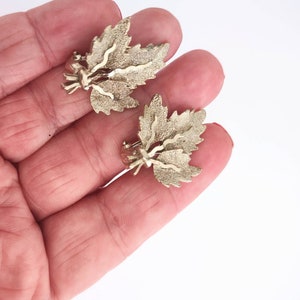 Silver Leaf Earrings/ / BSK Earrings / Designer Earrings/ BSK Jewelry/ Designer Jewelry/ Silver Clip Earrings / Leaf Jewelry / leaf Earrings