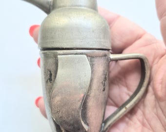 Décoration vintage pingouin en métal argenté : Restauration Martini Shaker / Articles Penquin / Shaker vintage / Décoration Penquin / Penquins / Penquin unique