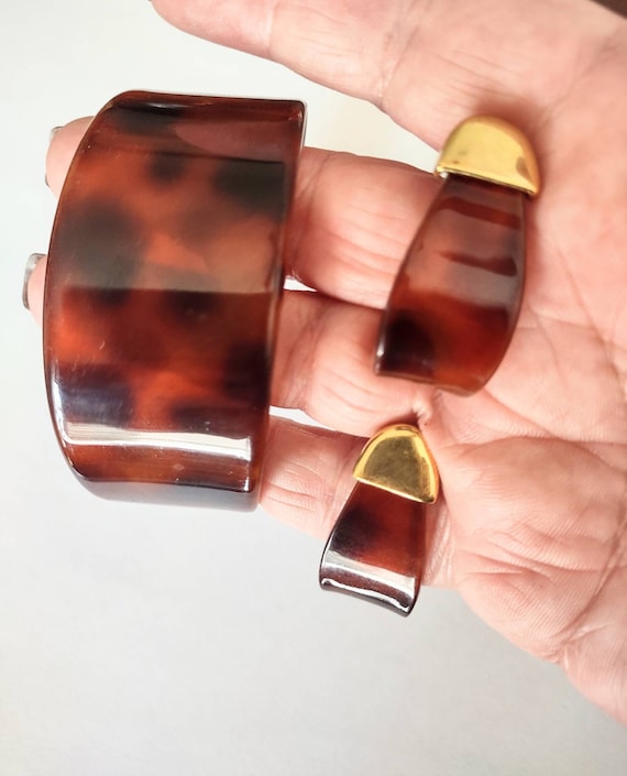 Tortoise Shell Jewelry Set / Tortoise Shell Bracel