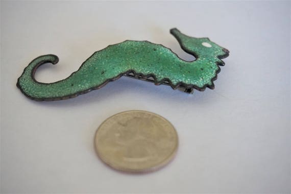 Seahorse Brooch / Pin / Hand Crafted Copper Brooc… - image 3