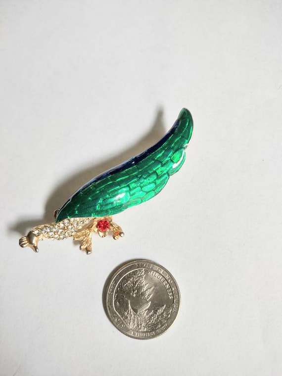 Peacock Brooch / Pin / Peacock Jewelry / Green Bro