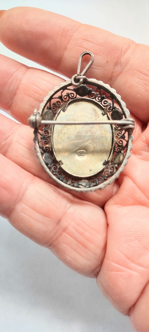 Antique Cameo / Sterling Cameo / Silver Cameo / T… - image 4