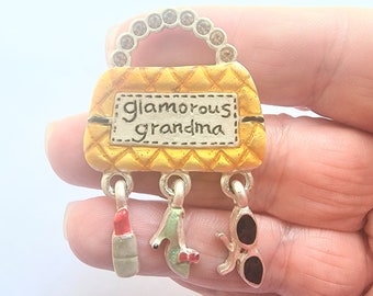 Grandmother Brooch/ Pin / Grandma's Brooch/ Pin / Grandparent Gift/ Grandma's  Gift/ Glamour Items / Glamorous  Brooch/ Pin /Lipstick Brooch
