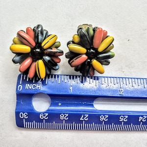 Germany Earrings/ Germany Jewelry / Germany Clip Earrings/ Multicolored Earrings / Germany Items/ Germany Items / Germany Earrings