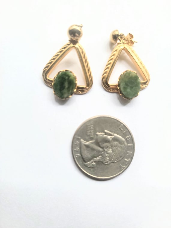 Jade Earrings/ Green Jade Items / Jade Jewelry / T