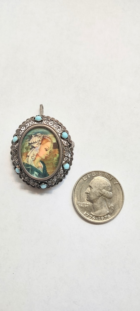 Antique Cameo / Sterling Cameo / Silver Cameo / T… - image 3
