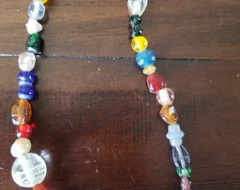 Glaskralenketting / Veelkleurige ketting / Glasketting / Glassieraden / Veelkleurige ketting / Kralenketting