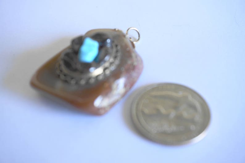 Vintage Stone Necklace Turquoise Necklace Stone Jewelry Turquoise Jewelry Stone Pendant Turquoise Pendant Stone Items