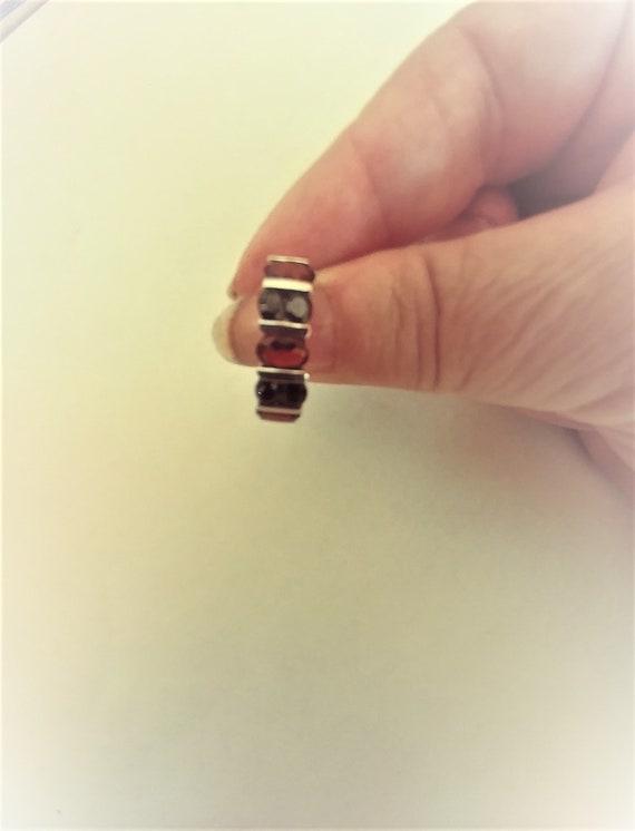 Garnet Ring / Garnet Jewelry / Jet Black Jewelry … - image 2