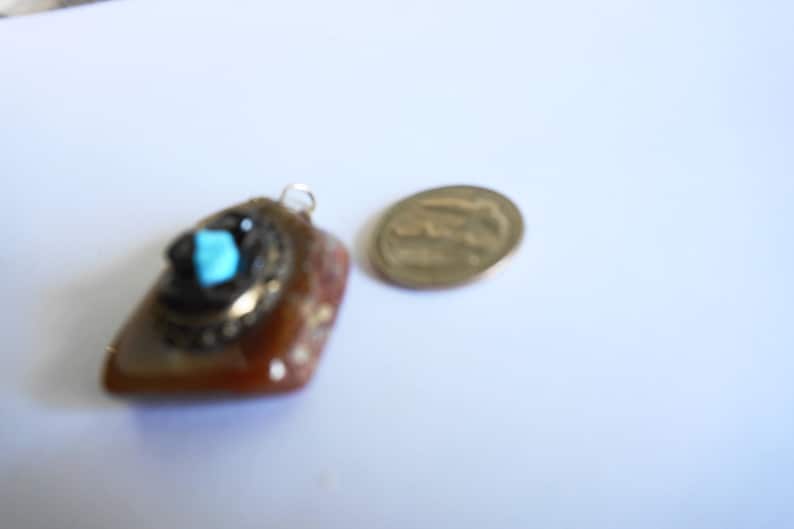 Vintage Stone Necklace Turquoise Necklace Stone Jewelry Turquoise Jewelry Stone Pendant Turquoise Pendant Stone Items