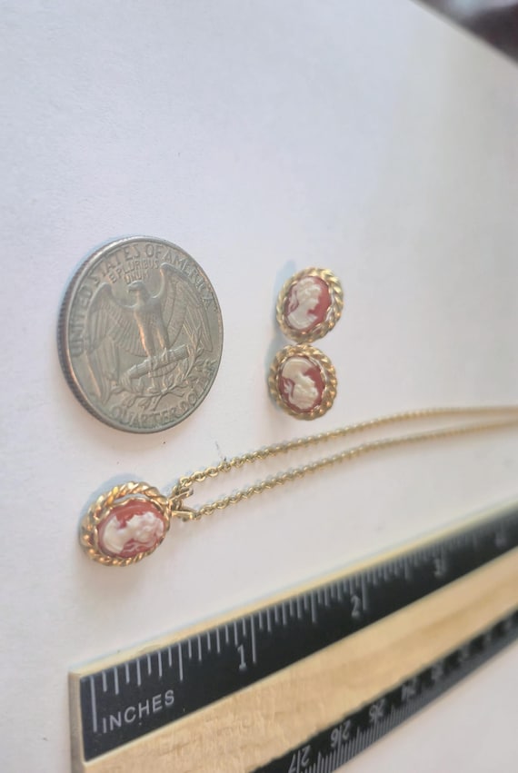 Cameo Jewelry Set/ Cameo Ring / Cameo Necklace/ Cameo Earrings/ Cameo/ Gold Cameo Ring / Gold Cameo Earrings/ Gold Cameo Necklace
