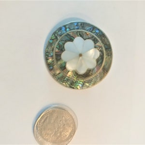 Abalone Brooch / Pin / Abalone Pendant / Mother Of Pearl Brooch / Pin / Floral Brooch / pin / Silver Abalone Brooch / Pin /