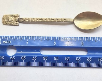 Vintage Signed Spoon / Alpaca Mexico Spoon / Alpaca Items / Mexico Spoon / Mexico Items / Salt Spoon /Signed Spoon / Warrior Spoon