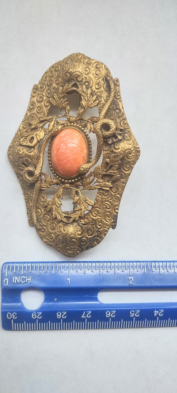 Large Antique Brooch / Pin / Antique Jewelry/ Pek… - image 3