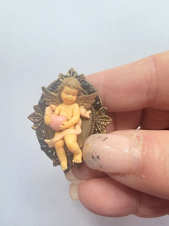 Angel Cameo Brooch / Pin / 3D Cameo Brooch / Pin /