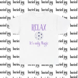 Relax, It&#39;s Only Magic Tee by Buried Joy/Witchy Graphic T Shirt/Occult Vintage Style/Wicca Feminist Shirt/Soft Grunge/Witchcore Shirt