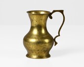 Vintage brass jug vase 60s Mid Century