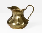 Vintage brass vase with handle 60s Mid Century modern