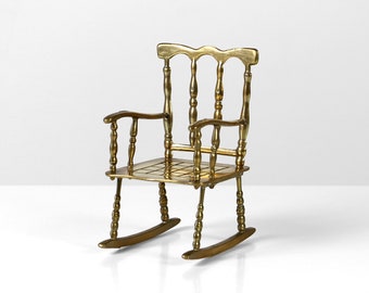 Dollhouse Miniatures Brass Mesh Swivel Chair RARE #2