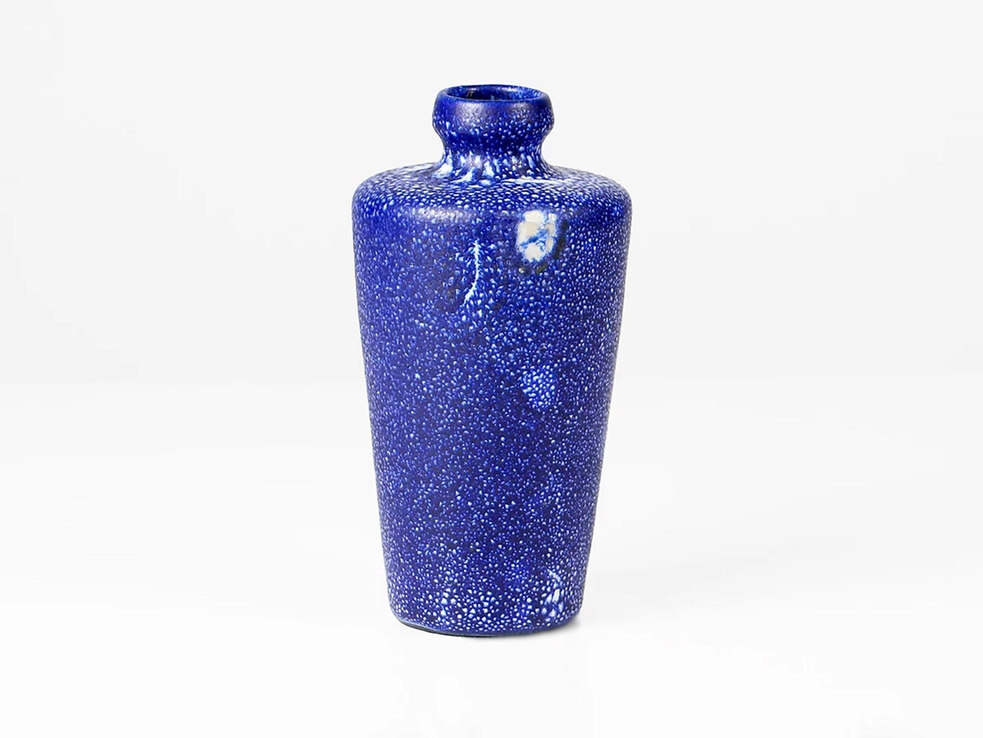 ヴィンテージの青い陶器の花瓶、KTUウンタースタブ製、ドイツ、1970