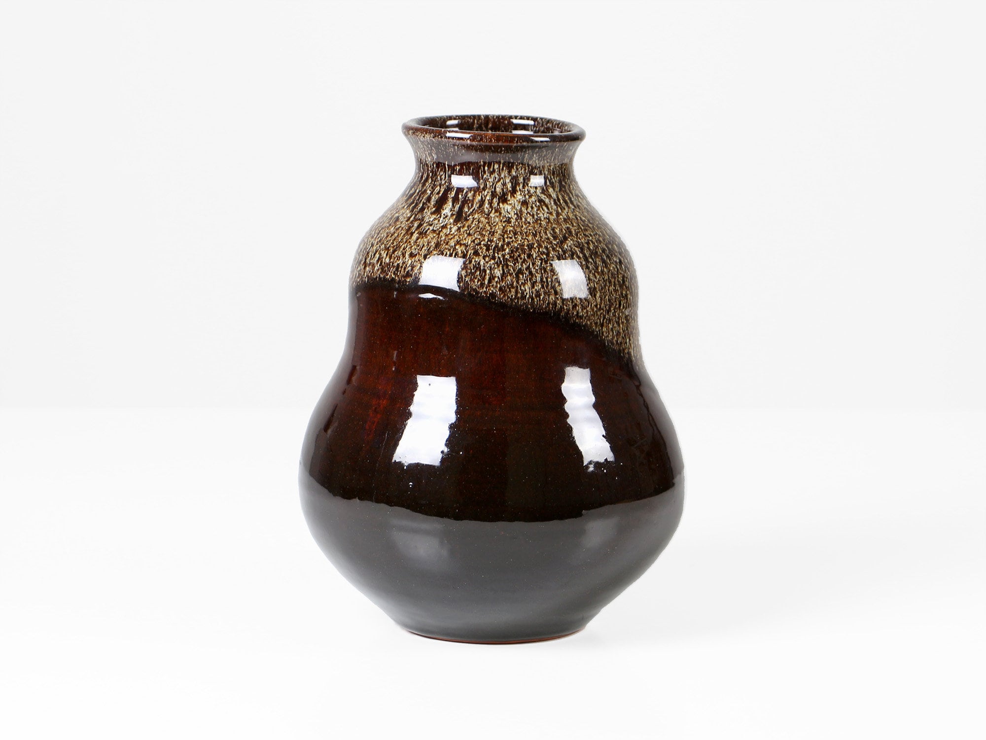 アンティーク花器茶色 1970年代のWGP陶器花瓶：茶色の釉薬をかけた西ドイツの陶器 - Etsy 日本