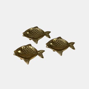 Vintage Brass Fish Dishes: Mid-Century Modern Jewelry Storage