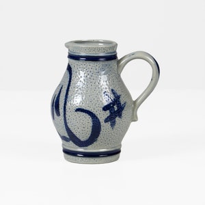 pichet vintage en céramique, poterie émaillée au sel, Allemagne des années 1970