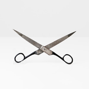 Vintage scissors steel black & silver antique