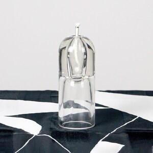 Vintage glass oil lamp 80s design #2
